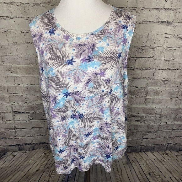 J.Jill Love Linen‎ Collection Palm Leaves Floral LP - Picture 2 of 8